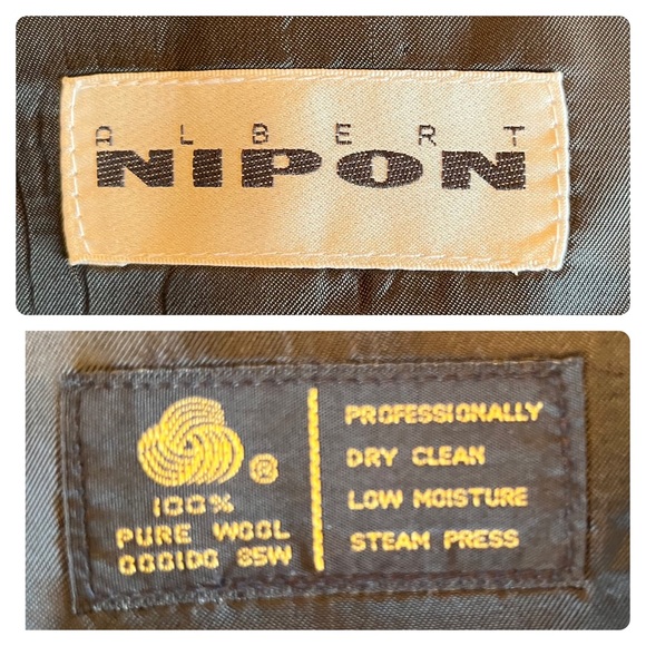 Albert Nipon All Wool 2 Piece Black Tuxedo Size 41R Pants W34” L29.5” - Picture 16 of 16